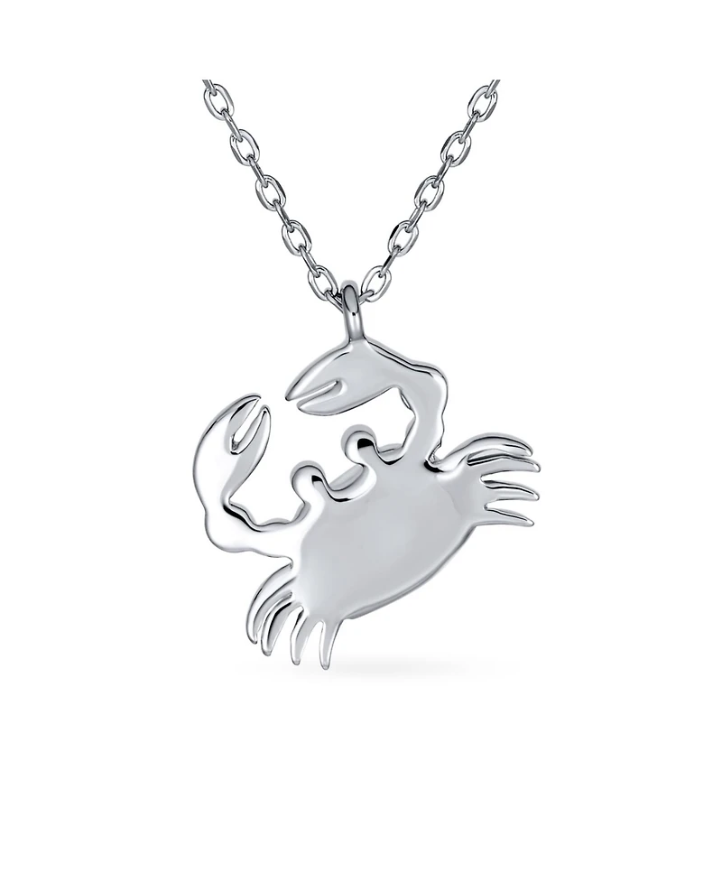 Bling Jewelry Opal Sand Crab Pendant Necklace .925 Sterling Silver