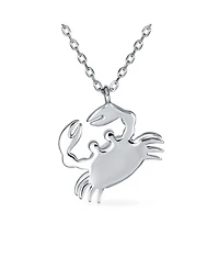 Bling Jewelry Opal Sand Crab Pendant Necklace .925 Sterling Silver