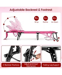 Gouun Folding Tanning Chair with Face Hole and 3 Removable Pillows