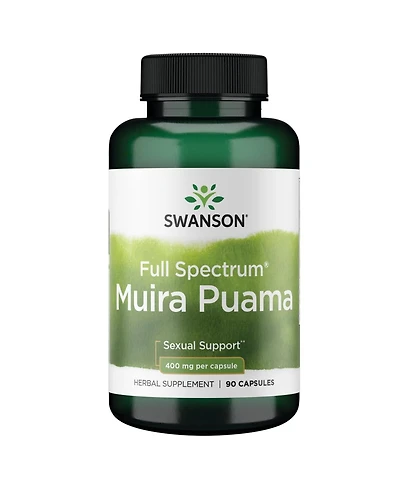 Swanson Muira Puama Root Sexual Health Virility Boost Support Men's Women's Supplement 400 mg 90 Capsules