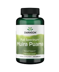 Swanson Muira Puama Root Sexual Health Virility Boost Support Men's Women's Supplement 400 mg 90 Capsules
