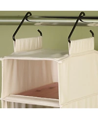 Household Essentials Hanging Shoe Organizer, 10 Wide Cubbies with Cedarline Pockets
