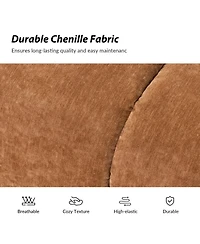 Hulala Home Shalon 28 inches Modern 1-Piece Chenille Channel Tufted Sofa