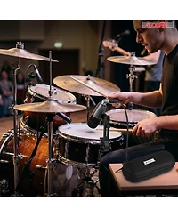 5 Core Snare Drum Microphone Uni Directional Pickup Pattern Wired Instrumental Dynamic Microfono - Snare Mic Blk