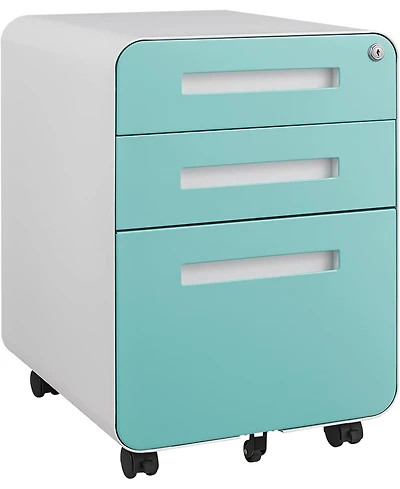 gaomon Drawer Mobile File Cabinet with Lock, Under Desk Metal Filing for Home Office, Storage 5 Wheels Letter/Legal