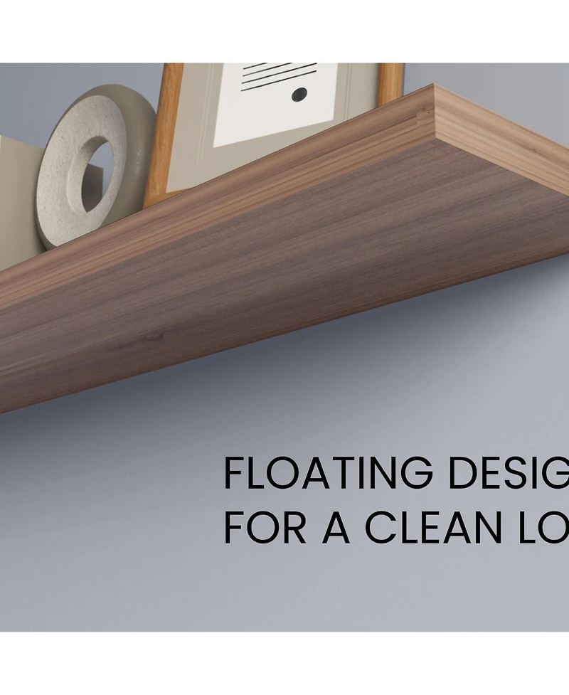 Fm Furniture Greer Floating Shelf in Melamine x2