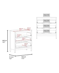 Fm Furniture Reti 3-Drawer Chest with Functional Storage and Modern Design
