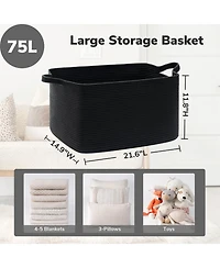 Gnuadz Woven Rope Storage Basket Rectangle