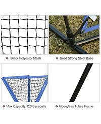 Soozier 7.5' x 7' Portable Baseball Batting Net Set with Catcher Net,