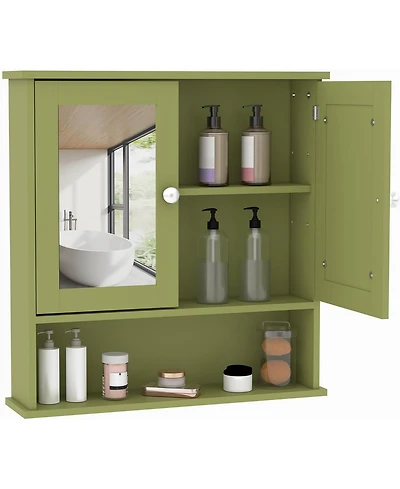 gaomon Bathroom Wall Cabinet - 23x22.1x5.1 Inch Medicine with Adjustable Shelf, Mounted Storage for Bathroom, Kitchen, Laundry Room