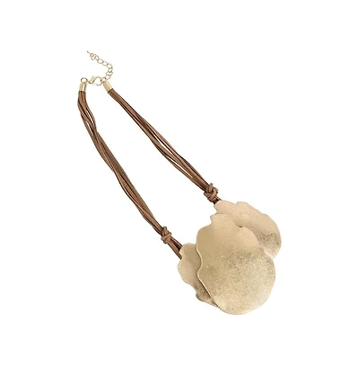 Sohi Metallic Cascade Statement Necklace