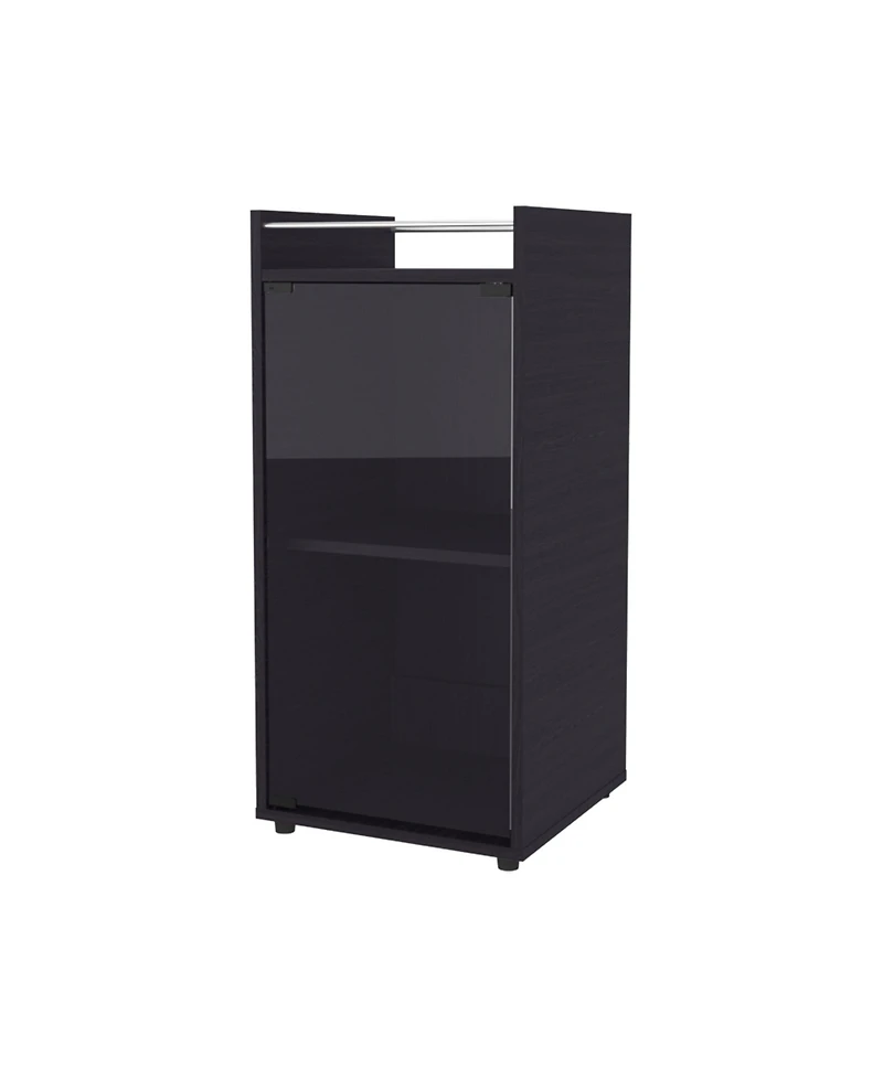 Fm Furniture Glass Door Bar Cabinet with Shelves