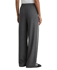 Reiss Women's Marlow Melange Side-Stripe Wide-Leg Pants