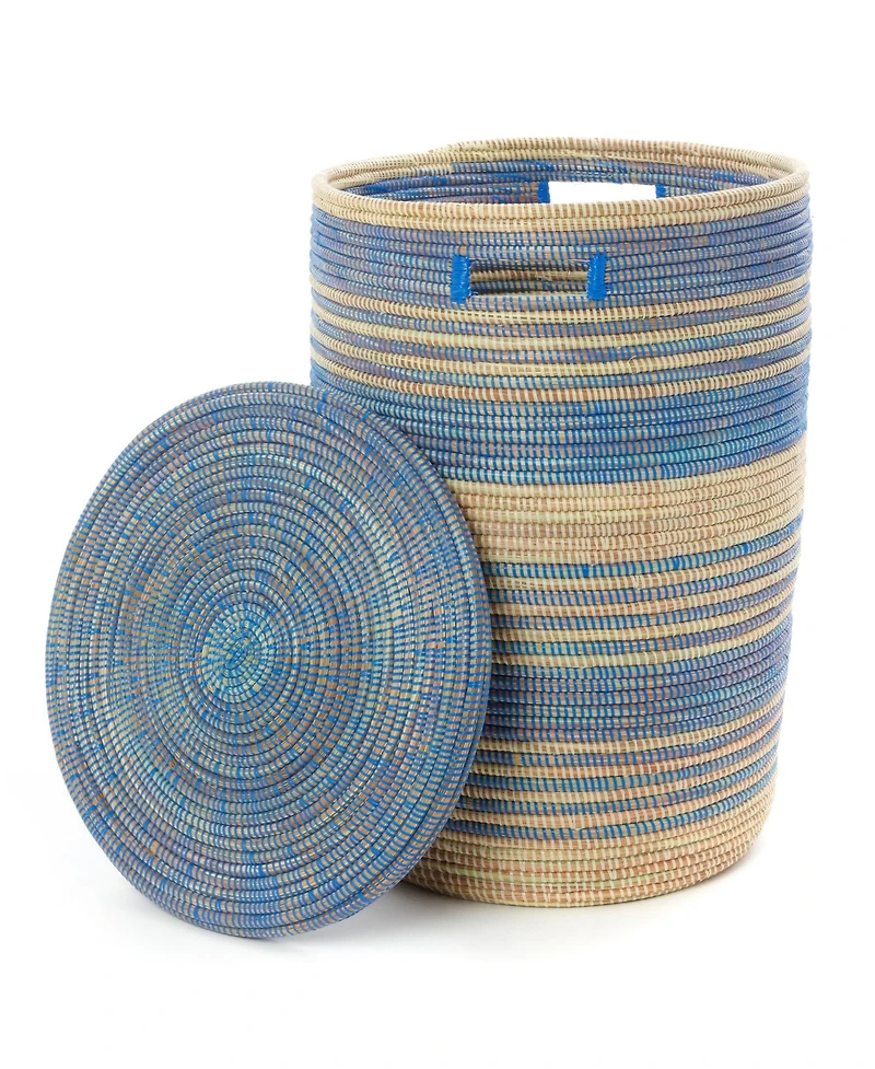 African Modern, Ebb and Flow Striped Hampers, Set of 3