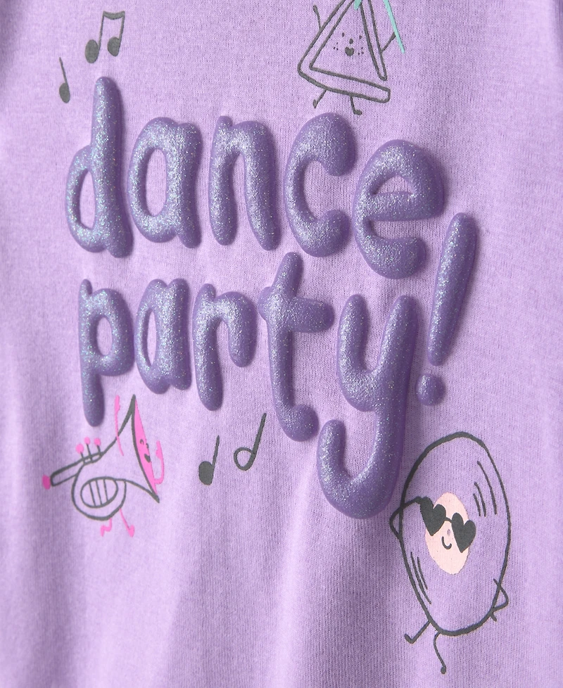 Carter's Toddler Girls' 2T-5T Dance Party Short-Sleeve T-Shirt, Shorts and Pants Sleep Play, 4-Piece Set
