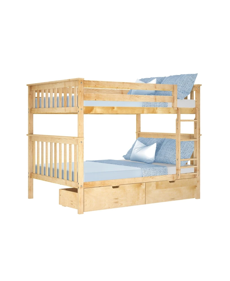 Max and Lily Full over Bunk Bed with Storage Drawers