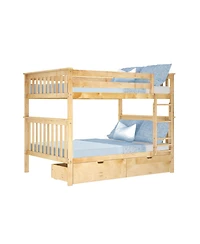 Max and Lily Full over Bunk Bed with Storage Drawers