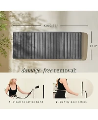 Nestl Velvet Headboard, wall mounted, peel and stick, easy assemble