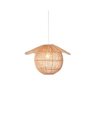 The Artisan & Company Rattan Lotus Orb Pendant Light
