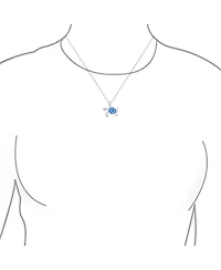 Bling Jewelry Nautical Created Opal Inlay Turtle Pendant Necklace .925 Sterling Silver