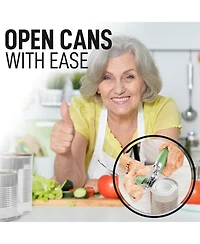 Zulay Kitchen Heavy Duty Stainless Steel Can Opener Manual with Side Bottle Opener