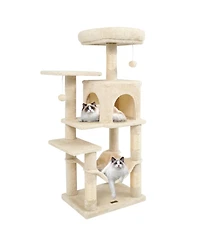 Cozito Cat Tower 44 in Multi-Level with 2-Door Condo and Perch
