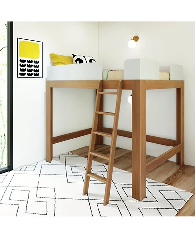 Max & Lily Mid-Century Modern High Loft Bed