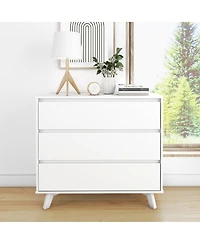 Max and Lily Solid Wood Scandinavian 3 Drawer Dresser