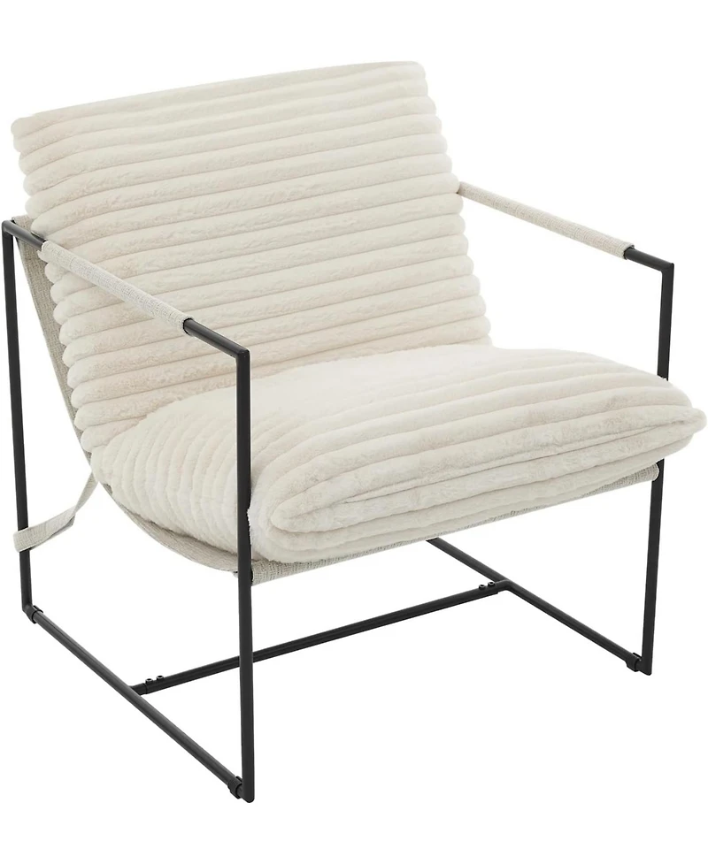 gaomon Sling Accent Chair for Living Room,Modern Metal Framed Cozy Armchair,Upholstered Living Room Chairs with Shredded Foam Cushioning,Lounge Chair