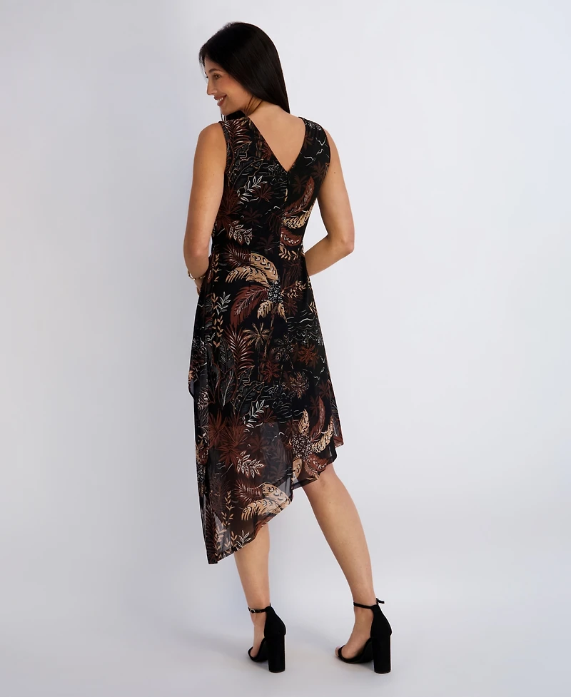 Kensie Women's Sleeveless V-Neck Midi Dress