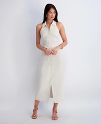 Kensie Women's Collared Sleeveless Woven Dress