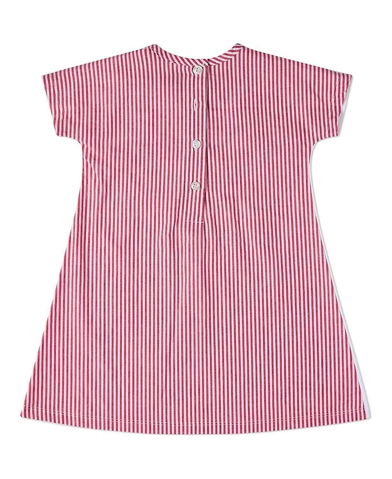 MeMoi Little Girls Striped Solid The Favorite Purse Cotton-Rich A-Line Dress