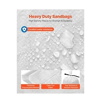 Sugift Empty Sandbags 100 Packs 16 x 26 in Heavy Duty Sand Bags Sacks with Ties 50lb Capacity