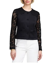 Elle Collection Women's Lace Satin Jacket
