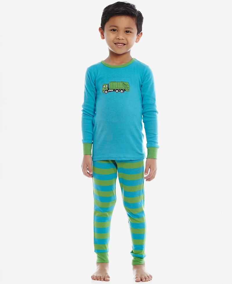 Leveret Toddler Boys Two-Piece Cotton Long Sleeve Shirt and Pants Pajama Set