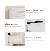 gaomon Arched 6 Drawer Dresser, Modern Wood Storage Chest with Curved Design