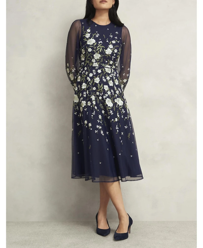 Hobbs London Women's Lois Embroidered Dress