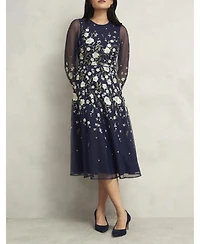 Hobbs London Women's Lois Embroidered Dress