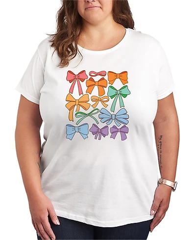 Hybrid Apparel Plus Instant Message Pride Coquette Bows Short-Sleeve Graphic T-Shirt