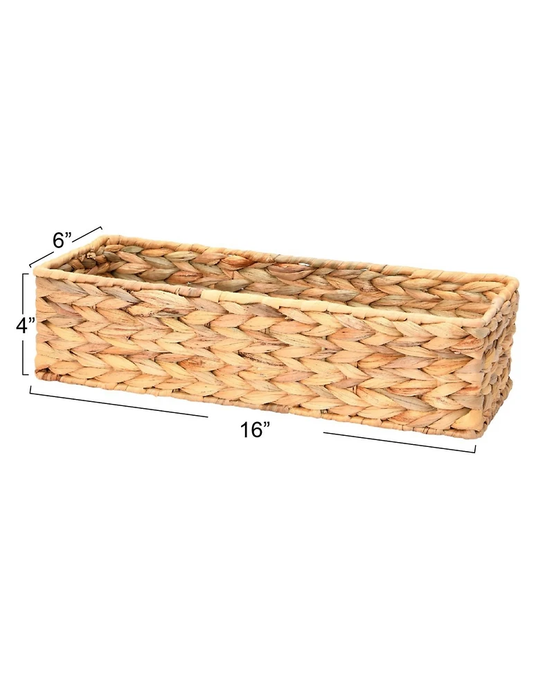 Household Essentials Handwoven Paper Rope Rectangular Storage Basket