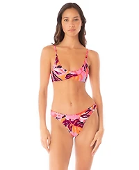 Maaji Women's Coral Leafy Liberties Bikini Top