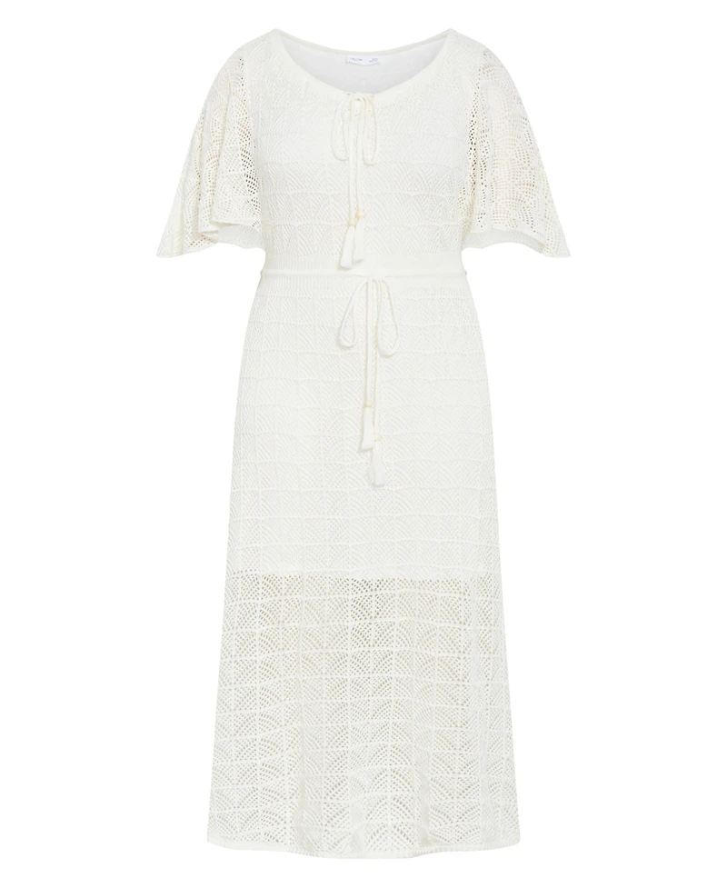 City Chic Women's Cassie Crochet Knit Dress