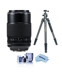 Fujifilm Xf 80mm f/2.8 R Lm Ois Wr Macro Lens, Black, Bundle with Vanguard Veo 3 Go 235AB Al Travel Tripod, Cleaning Kit, Cleaning Cloth