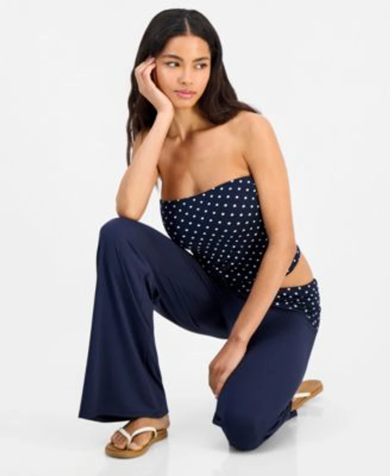 Just Polly Tube Top Fold Over Leggings
