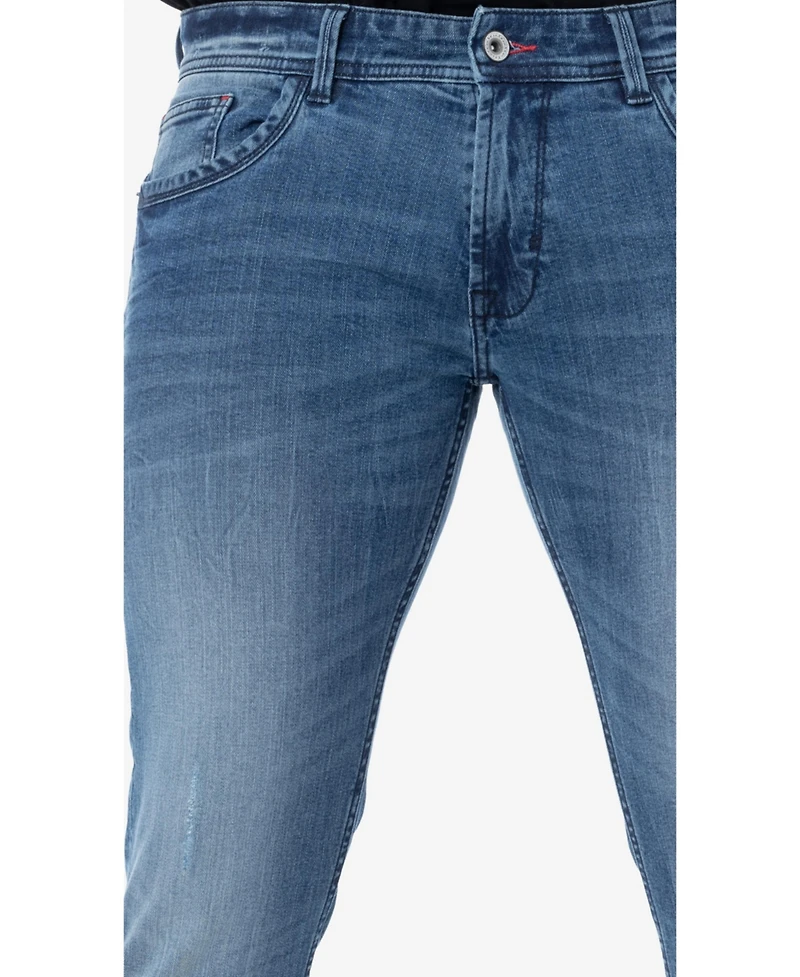 X-Ray Men's Rawx Contrast Neon Stitch Flex Jeans