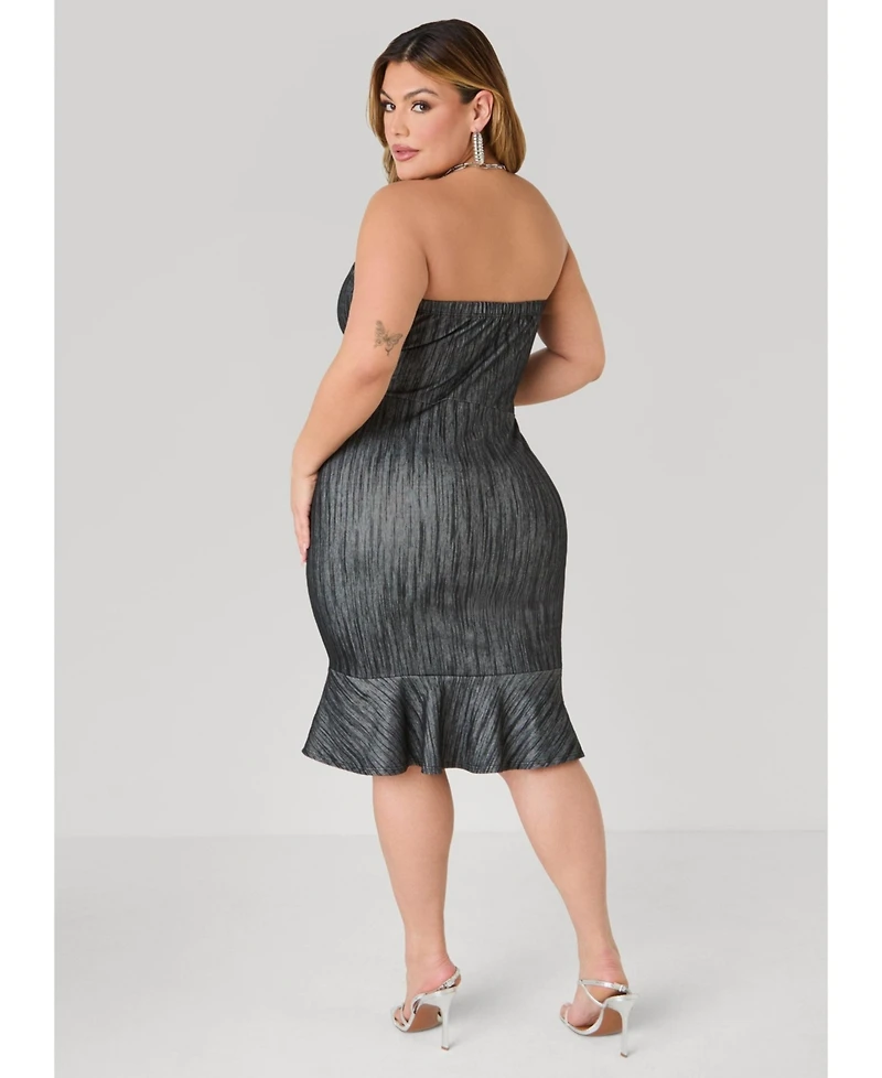 Ashley Stewart Women's Strapless Denim Bodycon Dress