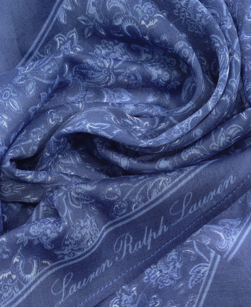 Lauren Ralph Lauren Tonal Floral Small Diamond Scarf