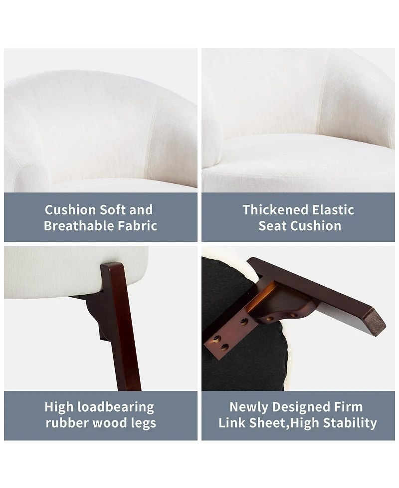 Dyhome 25.98'' Upholstered Fabric Accent Chairs Armchair