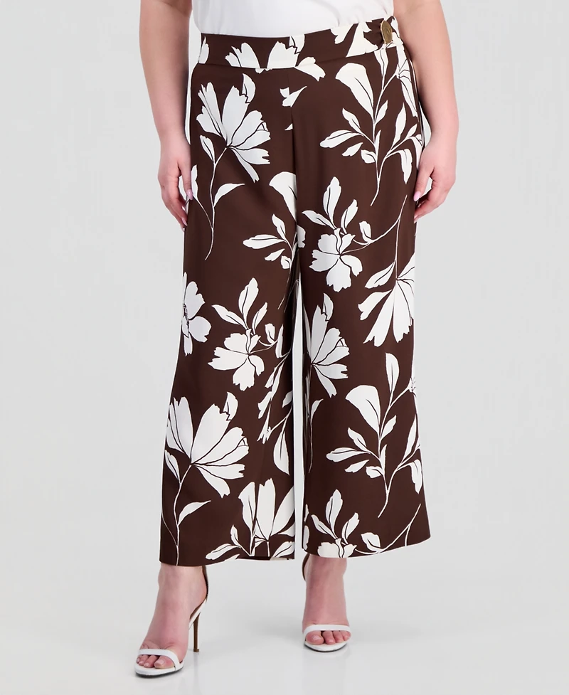 Anne Klein Plus Hardware Pull-On Crop Pants
