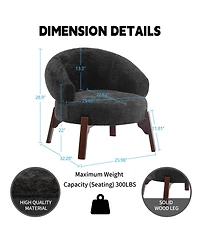 Dyhome 25.98'' Upholstered Fabric Accent Chairs Armchair (Set of 2)